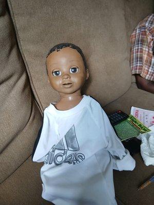 She use to talk baby talk move her head, arms neck, run by C battery, it's a must to have her fixed ,please help