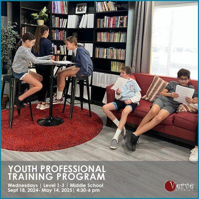 Youth Professional Training Program at Verve Studios. More info & to register: https://vervestudio.net/professional-training