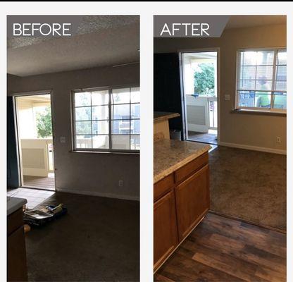 Flooring, carpet, paint, windows, vanity