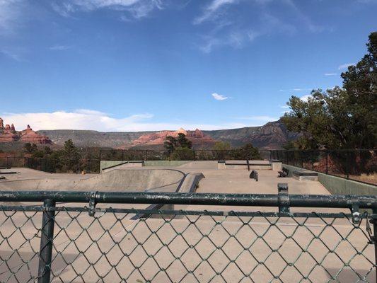 Beautiful view at the skatepark