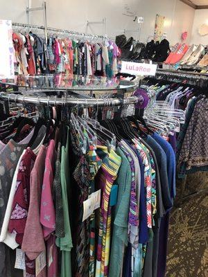Lularoe and Lilly Pulitzer racks
