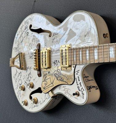 Stop by to see the famous electric with signatures from many local and national artists.