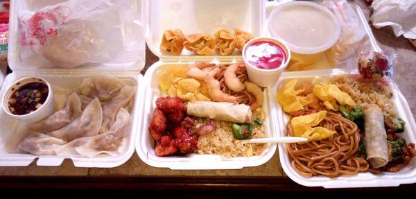 Good general tso chicken and lunch buffet to go for only $8