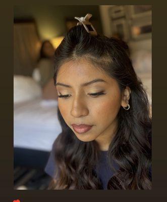 Bridesmaid makeup, soft glam makeup, prom makeup,