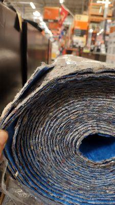 Picking out underlayment.