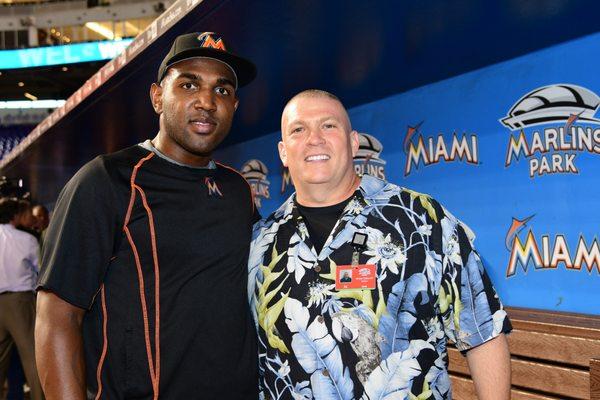 Marcell Ozuna with Dr. Mickey