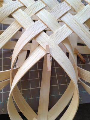 making snow flakes. Yes Christmas is comming