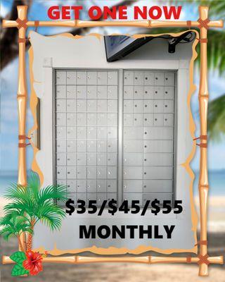 Mailbox rentals for my snowbirds, traveling nurses, new to the area, social clubs, non-profit groups, investors and small businesses.