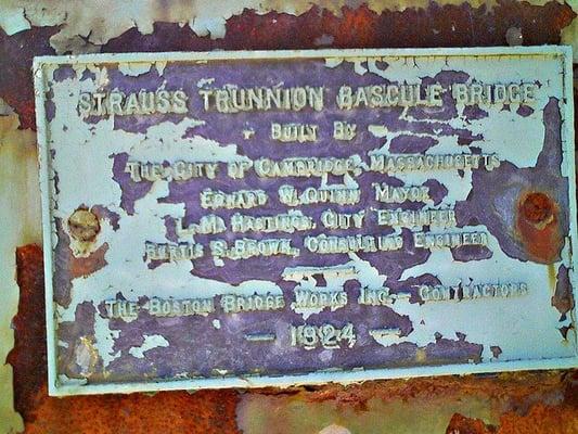 Strauss Trunnion Bascule "First Street / Land Boulevard" Bridge in Cambridge, MA