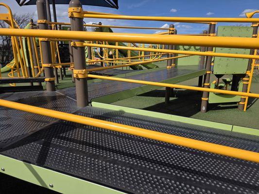 DEI means wide walkways and wheelchair-friendly design