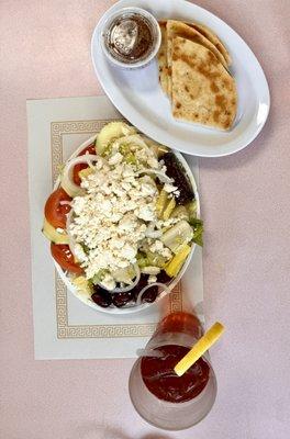 Small Greek Salad at the Athenian Cafe