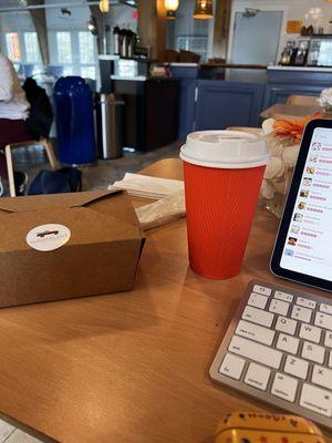 Lavender latte. Not a bad place to sit and work