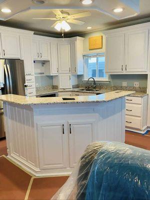 Beautiful finish on this cabinetry from last week!