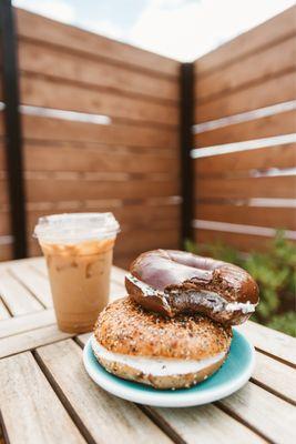 Pumpernickel and everything bagels, express shipped from Brooklyn