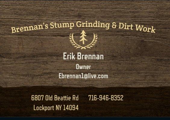 Brennan’s stump grinding & dirtwork