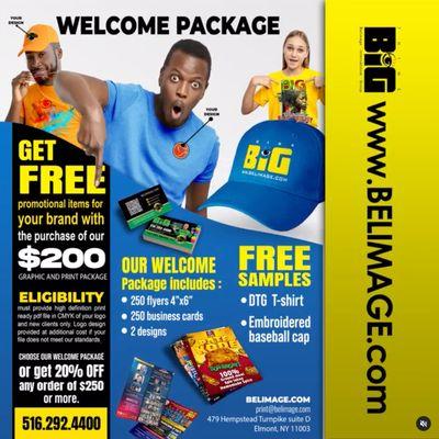 Print package for new clients.
