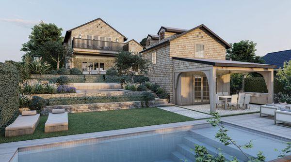 Full scale exterior design in collaboration with Russ Barto Architects. All landscape architecture by Fair Studio.