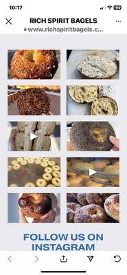 Bagels and menu