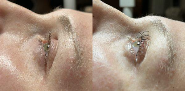 Lash lift & tint. 
Before & after.