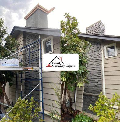 Family chimney repair