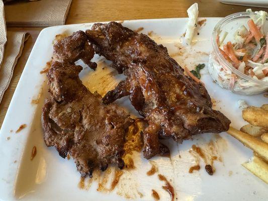 Nasty, tasteless, tough, riblets(?)