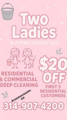 Two Ladies & A Pink Bucket