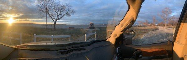 It's chilly out. But still nice here.