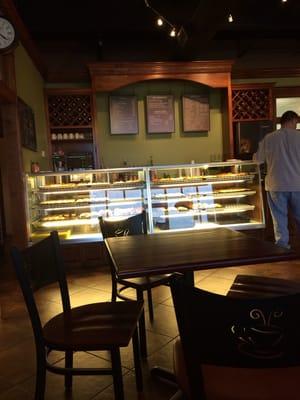 Donut case and menu boards