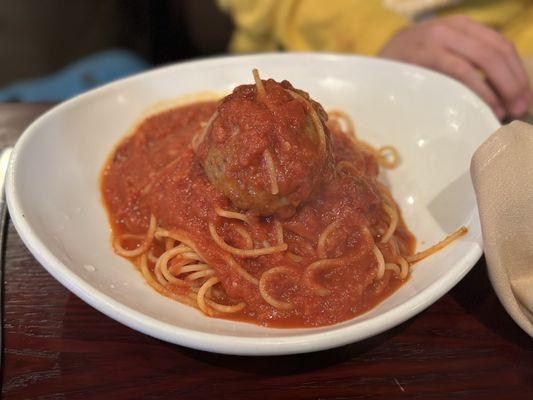 Spaghetti with meatball