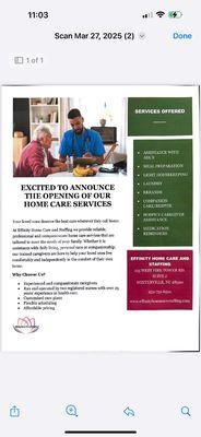 Effinity Home Care and Staffing