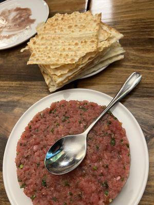 Ahi Tuna and homemade crackers