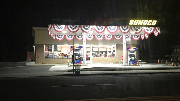 Sunoco at night.