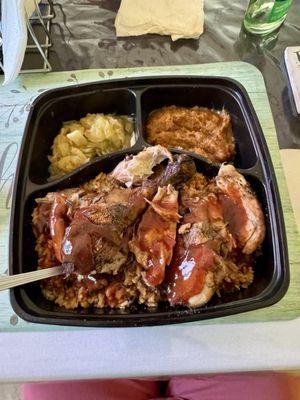 Jerk chicken w/ vegetables