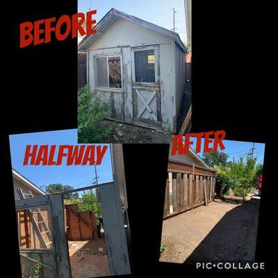 Shed demo done safely and effectively in Martinez!