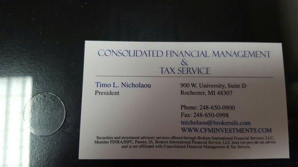 Consolidated Financial Management & Tax Services