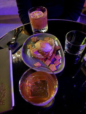 Amore de mi vida - love of my life Sangre de dioses - mole milk punch Mi corazon - my heart