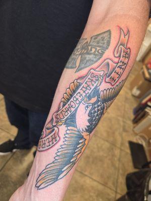 Anti hero skateboards tattoo logo...amazing job