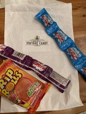 Rip Rolls and two strips of Zotz was $3