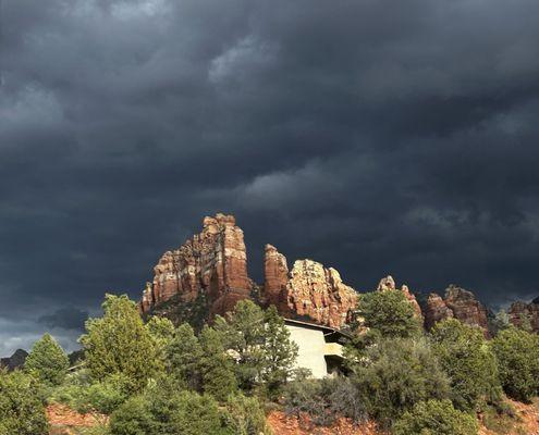 Snoopy rock (during the storm)