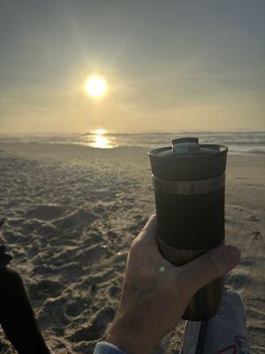 Life goal- am coffee on the beach.