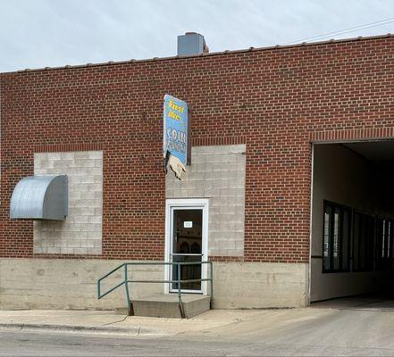 Entrance on E Broadway Street.