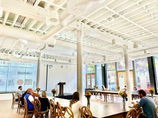 High ceilings- very cool space