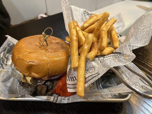 Mushroom Swiss Burger