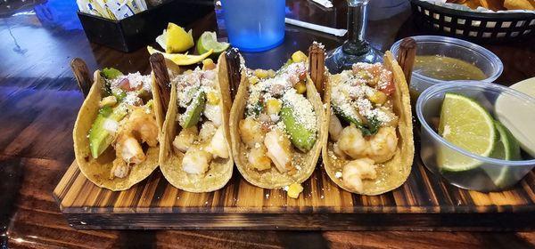 Happy hour shrimp tacos. Excellent!