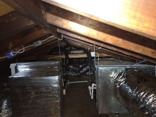 Completed job for Linda S. in a very tight attic. 9/5/25