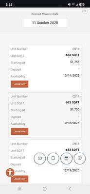 Apartments that are available now!