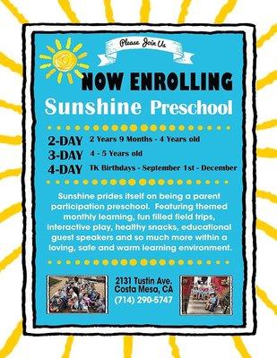 Sunshine Cooperative Preschool