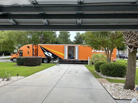Semi where our items were transported