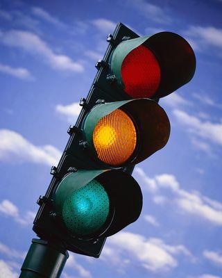 Obey the traffic light signals all the time when you are driving.