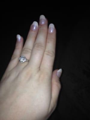 The pinky nail looks crooked but that's because of my pinky lol